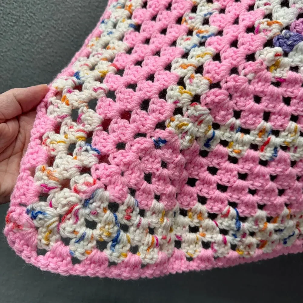 UNISEX Baby Blanket Handmade Classic‎ Retro Look Afghan NWOT STYLE #3695